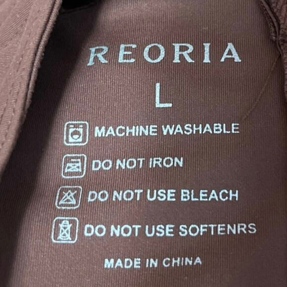 Reoria Women's Brown Sleeveless Square Neck Bustier Corset Crop Top Size L - Picture 3 of 3